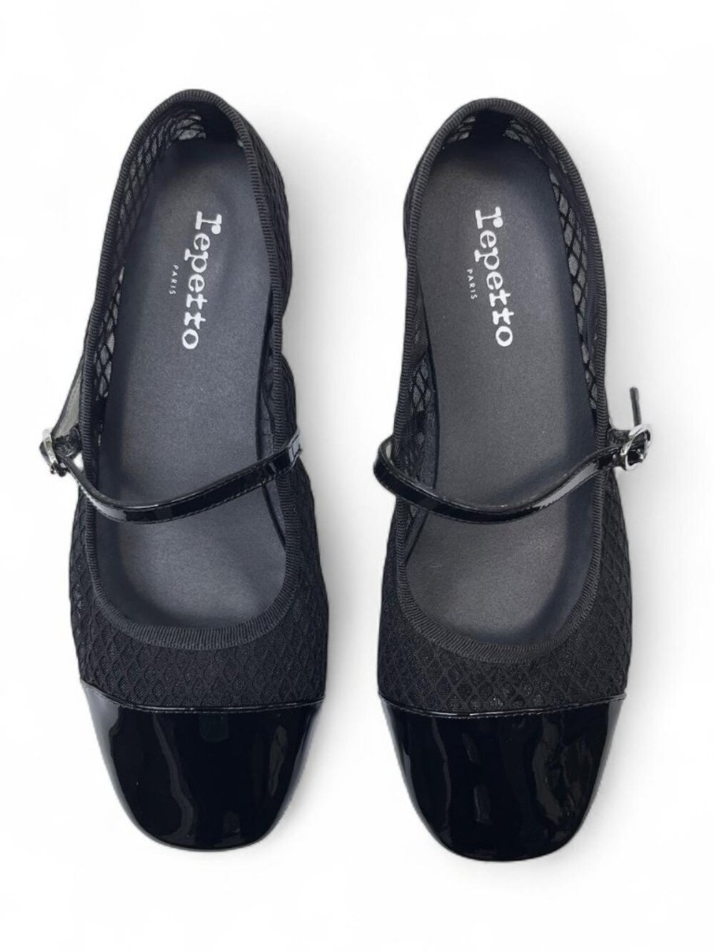 Rare Repetto Georgiana Mesh Ballet Flats in Noir - Size 38 EU/7.5-8 US